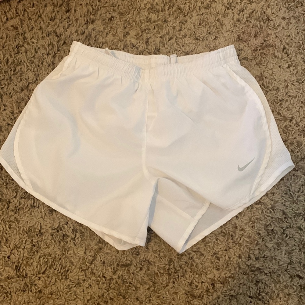 White Nike Dri-Fit shorts